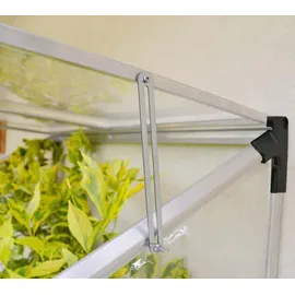 CANOPIA Anlehngewächshaus Kunststoff Silber Klar 0,7 mm 0,75 m2