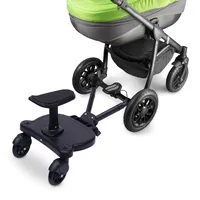 Buggy Board Trittbrett Mitfahrbrett Universal Buggy Board für Kinderwagen Kiddy Board Buggyboard Mit Sitz 360 Grad Stabiles Zweirad Geeignet Für 2-5 Jahre Alte Kinder