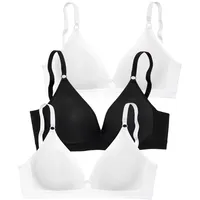 PETITE FLEUR Bralette-BH Damen 2xweiß+1xschwarz Gr.70A