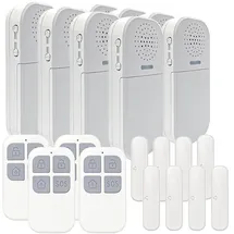 VisorTech 4er-Set Mini-Alarmanlage & Türklingel mit 2 Sensoren, 130 dB
