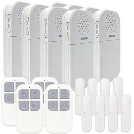 VisorTech 4er-Set Mini-Alarmanlage & Türklingel mit 2 Sensoren, 130 dB