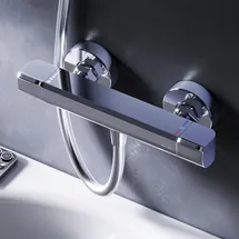 AM.PM Duschthermostat Chrom Brausethermostat Duscharmatur Dusche Armatur Thermostat Mischbatterie Temperatureinstellung Durchflusseinstellung 38°C