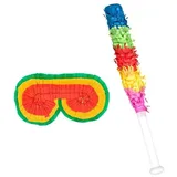 Boland Pinata Piñata Zubehör, Schläger und Augenbinde passen zu jeder Piñata grün