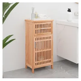 vidaXL Badschrank 42x29x182 cm Massivholz Nussbaum