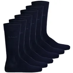 GANT Herren Socken, 6er Pack - Soft Cotton Socks, Strümpfe, einfarbig 43-45-Blau