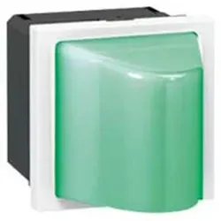 Legrand 078572 Info-Lichtsignal MOSAIC mit Abdeckung Rot, 230 V~, 2-modulige 1