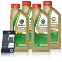 Castrol 4x 1 L EDGE 5W-30 A5/B5 + Ölwechsel-Anhänger [Hersteller-Nr. 15F684]