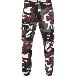 Urban Classics Camo Cargo Jogging Pants 2.0 wine camo, Größe 32