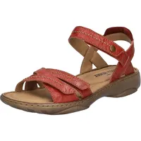 Josef Seibel Damen Riemchensandalen Debra 62, Frauen Sandalen,Weite G (Normal),Sommersandalen,flach,Sommerschuhe,rot,38 EU - 38 EU