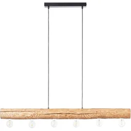 Brilliant Pendelleuchte 6-flammig, Holz, braun, Einbau, L115mm, Höhenverstellbar braun