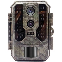 4K-Wildkamera mit Dual-Linse, IR-Nachtsicht, inkl. Akku-Solarpanel