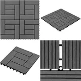 Vidaxl - Graue Terrassenfliesen 11 Stk. 30 x 30 cm wpc 1 qm - Terrasse Fliesen - Garten Fliesen - wpc Fliesen - Grau Fliesen - Outdoor Fliesen - Home