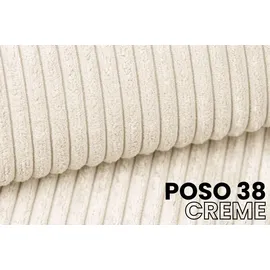 dein schlaf 24 BOXBETT LOFT IV 200/200 Cord Creme mit Taschen-Federkernmatratzen 7 Zonen H4 - Creme