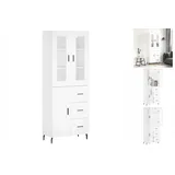 vidaXL Highboard Weiß 69,5x34x180 cm Holzwerkstoff