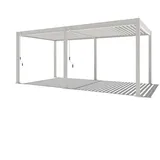PergoLine Pergola, Weiß, Metall, 600x255x300 cm, Sonnen- & Sichtschutz, Pavillons & Pergolas