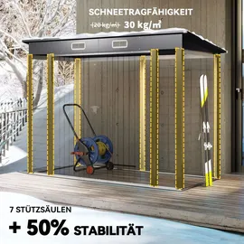 Outsunny Gerätehaus 2,49 x 1,21 m Grau