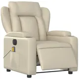 vidaXL Massagesessel Elektrisch Creme Kunstleder