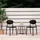 Homestyle4u Gartenstuhl Schwarz, Kunststoff 41x80x51 cm, Gartenmöbel, Gartenstühle, Gartenstühle