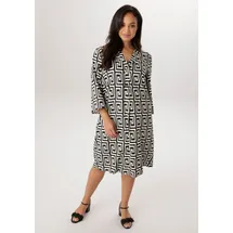 aniston plus Blusenkleid Schwarz/Weiß 44