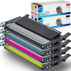 D&C Toner-Set für Samsung CLX-3305FN - 4 Farben Multipack (Schwarz 1.500 Seiten, Farben je 1.000 Seiten)
