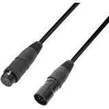 Adam Hall Cables 4 STAR DGH 2000 IP65 DMX Kabel, Rean 5-Pol XLR male auf 5-Pol XLR female, schwarz,