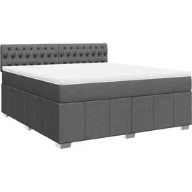 vidaXL Boxspringbett 180 x 200 cm Dunkelgrau