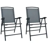 vidaXL Gartenstuhl 62 x 59 x 93 cm grau klappbar 2 St.