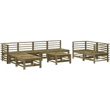 vidaXL Agnella Loungeset Kiefer braun