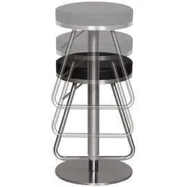 MID.YOU Barhocker 360° drehbar 39 x 25 cm Schwarz