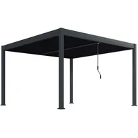 Green Spirit Pergola 4x4 m mit Lamellendach anthrazit, Aluminium