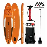 purehaven Aqua Marina All-Around SUP Board 330x81cm Reißverschlussrucksack Double Action-Pumpe LIQUID AIR Paddel Einschub-Mittelfinne Sicherheitsleine Orange