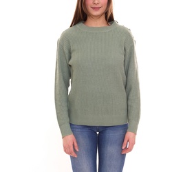 Tamaris Strick-Pullover Damen Rundhals Pulli mit Knöpfen 33918701 Grün