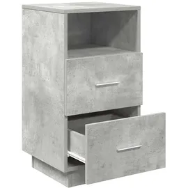 vidaXL Nachttische 2 Stk. mit 2 Schubladen Betongrau 36x36x68 cm