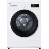 LG F4NA10S8NWK Waschmaschine Slim 8 kg Frontlader Serie A1, Klasse A, 1400 Umdrehungen, Hygieneprogramm mit Dampf, abnehmbares Oberteil, freistehend, schlichtes Design, Weiß