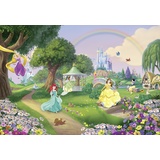 KOMAR Fototapete Princess Rainbow - Größe 368 x 254 cm, Disney, Tapete, Kinderzimmer