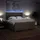 vidaXL Boxspringbett mit Matratze Taupe 180x200 cm Stoff