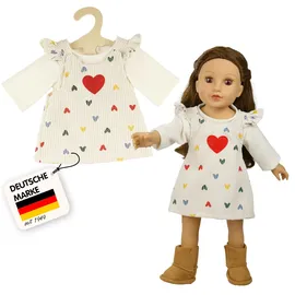 Heless Puppenkleidung Herz-Konfetti 2-teiliges Set Beige 1530