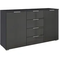 OTTO home Kombikommode 120 x 81 x 42 cm Graumetallic / Hochglanz Effektgrau