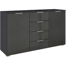 OTTO home Kombikommode 120 x 81 x 42 cm Graumetallic / Hochglanz Effektgrau