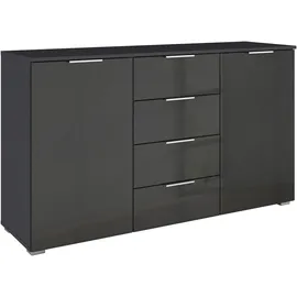 OTTO home Kombikommode 120 x 81 x 42 cm Graumetallic / Hochglanz Effektgrau