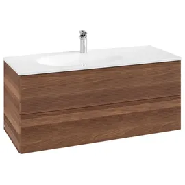 Villeroy & Boch Waschtischunterschrank 2 Auszüge 118,8 x 50,4 x 49,3 cm Warm Walnut