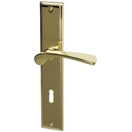 Alpertec Langschildgarnitur Nelson Messing gold