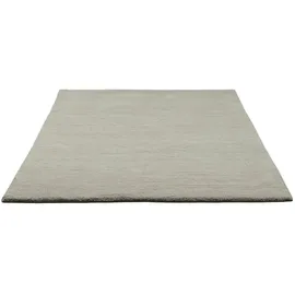 THEKO Maloronga Uni Wollteppich 60 x 90 cm Beige/Grau