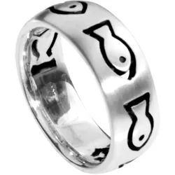 Fingerring OSTSEE-SCHMUCK "Ostsee-Schmuck Ring Fisch Ring Fisch" Gr. 54, silber (silberfarben), Fingerringe, Damen, Gr. 54 (17,2), Silber 925 (Sterlingsilber)