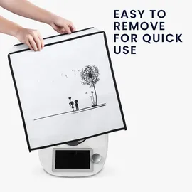 kwmobile Abdeckhaube für Thermomix TM5 TM6 Schwarz Weiß