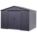Floraworld Gartengerätehaus mit Satteldach 2,38 x 3,01 x 2,14 m anthrazit