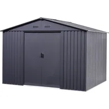 Floraworld Gartengerätehaus mit Satteldach 2,38 x 3,01 x 2,14 m anthrazit