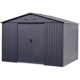 Floraworld Gartengerätehaus mit Satteldach 2,38 x 3,01 x 2,14 m anthrazit