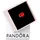 Pandora Rotes Metallic-Herz Silber 793337C02