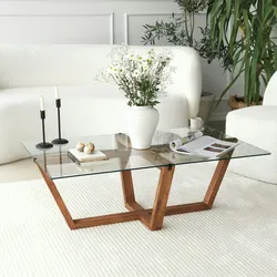WellHome Rhin Couchtisch 105x35x65 cm in Braun